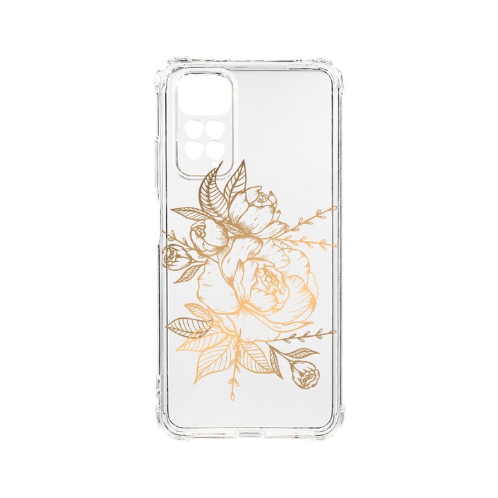 Силиконов калъф BestCase за Xiaomi Redmi Note 11 Pro 4G / 5G, Golden Rose, 1.5MM, Anti Shock, AS 989