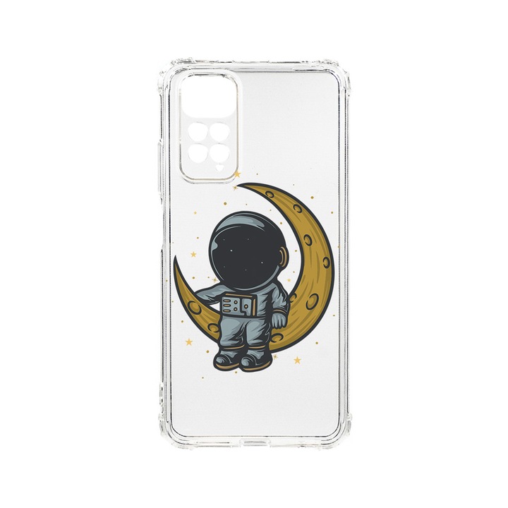 Силиконов калъф BestCase за Xiaomi Redmi Note 11 Pro 4G / 5G, Astronaut on Moon, 1.5MM, Anti Shock, AS 997
