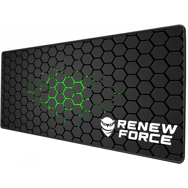 Mousepad Gaming XXL Renew Force,900x400x2mm, suprafata anti alunecare, Negru