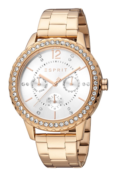 Esprit, Мултифункционален часовник с кристали, Rose Gold