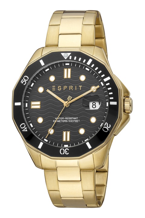 Esprit, Кварцов часовник от неръждаема стомана, Златист