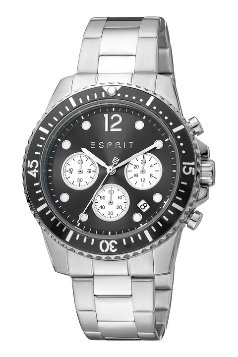 Esprit, Часовник с хронограф от неръждаема стомана, Сребрист