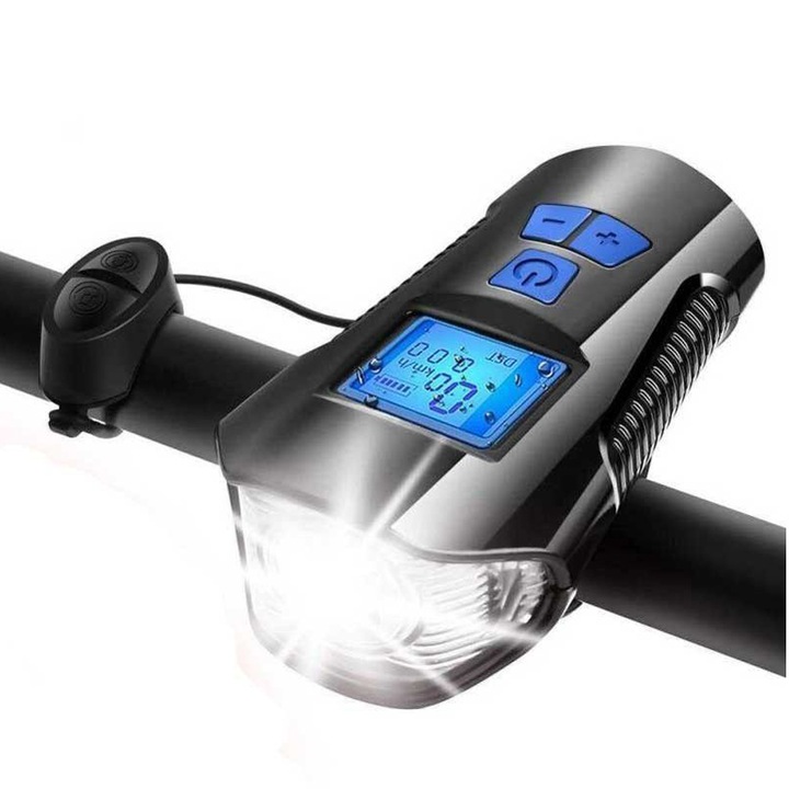 Set far si stop pentru bicicleta, PROCART, lumina LED, 4 moduri iluminare, microUSB, IPX7, 1500mAh