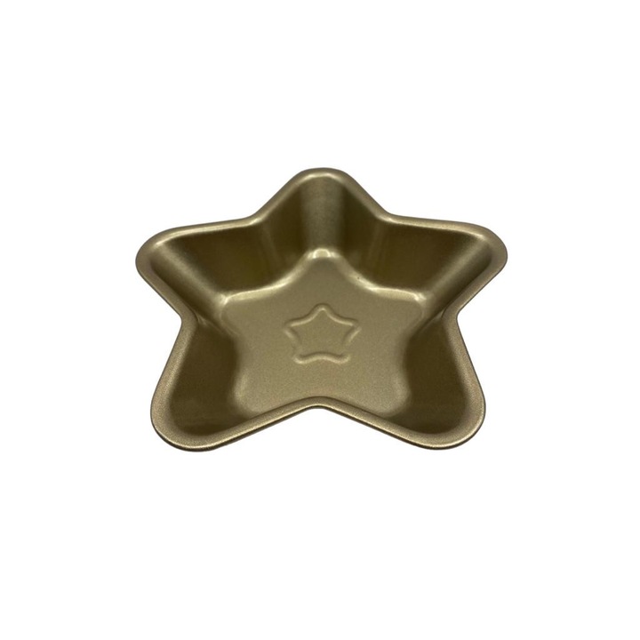 Star mini tortaforma, 2 db 14 x 7,5 x 2,5 cm-es formából álló készlet, Gyöngybarna