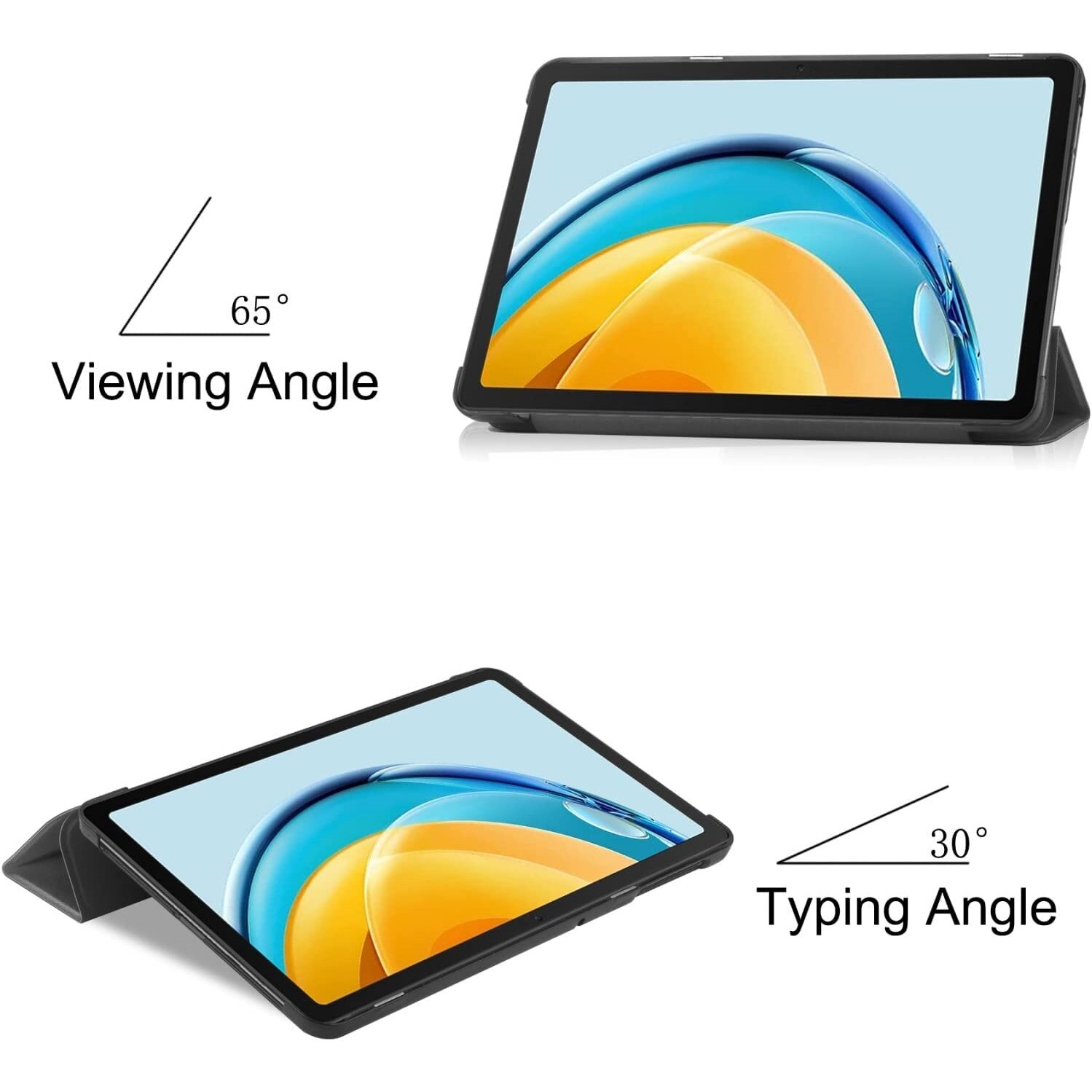 Husa pentru Huawei MatePad SE 10.4 inch UltraLight Slim functie stand Aiyando, negru