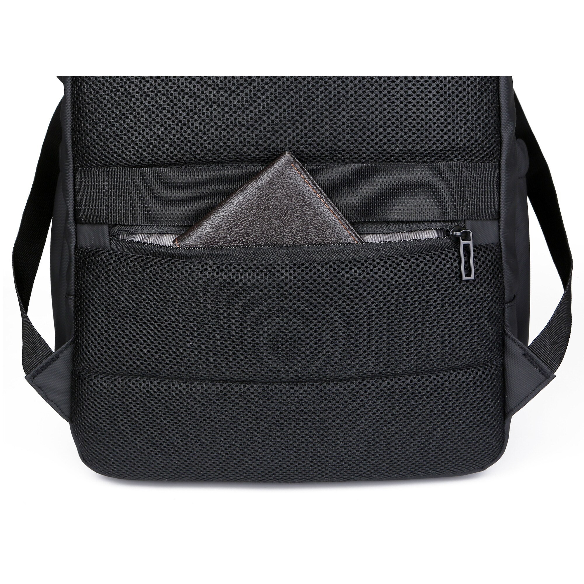 Rucsac multifunctional, Rezistent la apa, cu Port de incarcare USB, smart casual pentru Business/ Calatorii si Laptop 15,6 inchi, VisionHub, 30cm X 45cm, Negru