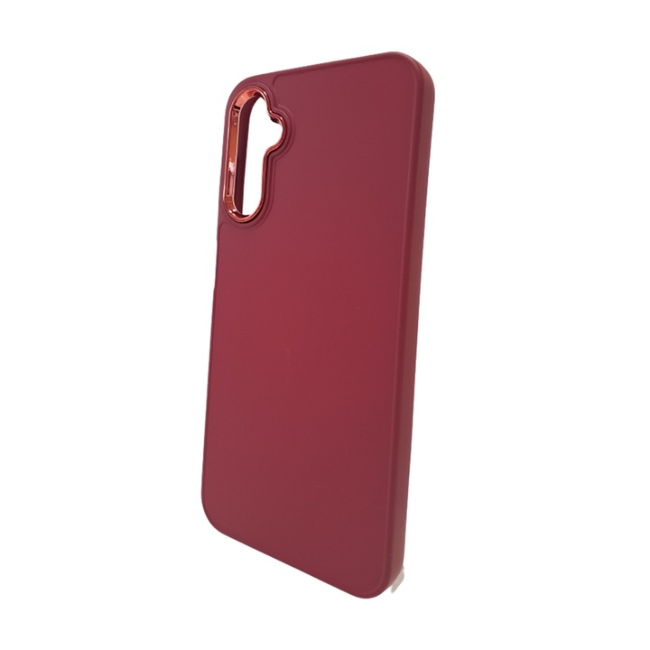 Telefontok Samsung Galaxy A14 4G / LTE (A145) - Frame - burgundy műanyag hátlap tok, szilikon kerettel