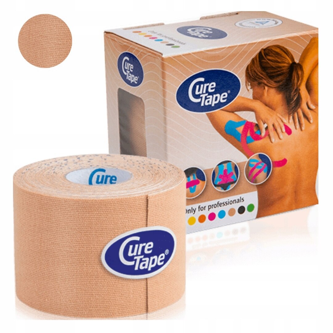 Тиксо за спортисти, памучно, самозалепващо се, 5 см х 5 м, CureTape ...