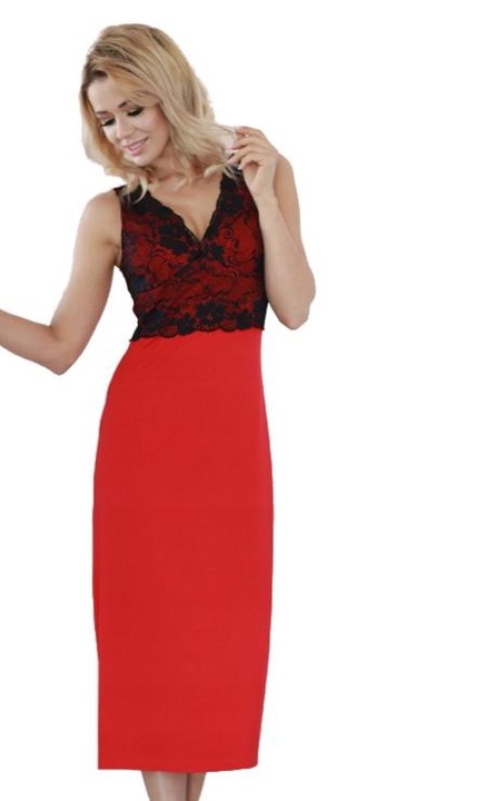 Neglijeu dama, Kalimo, Viscoza/Elastan, Rosu/Negru, S