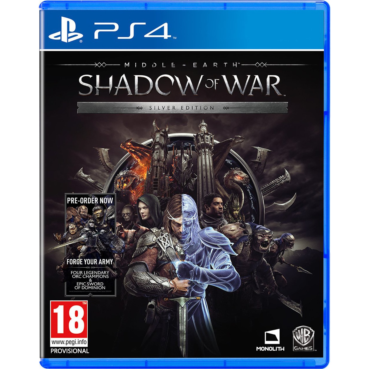 Joc Middle Earth Shadow Of War Silver Edition pentru PlayStation 4