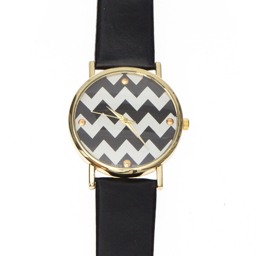 Ceas de dama Venti Zebra Zag Black