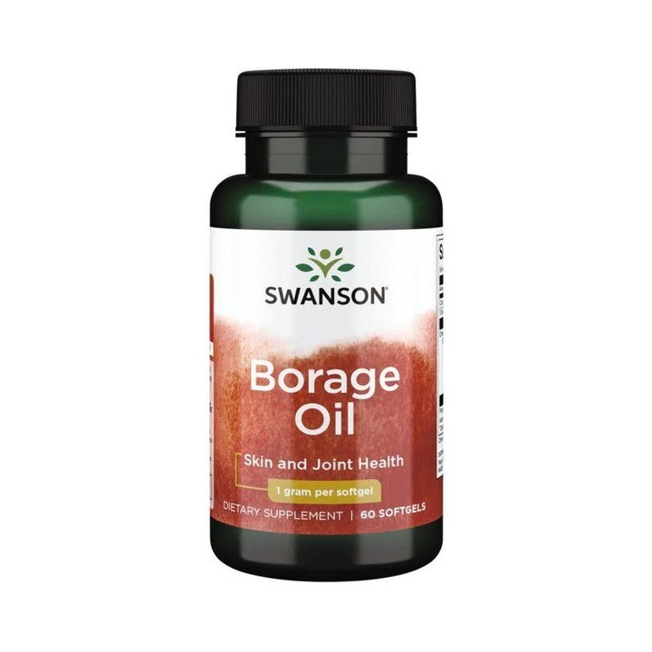 Borage Oil (Limba Mielului), 1000 mg, Swanson, 60 softgels SWE011