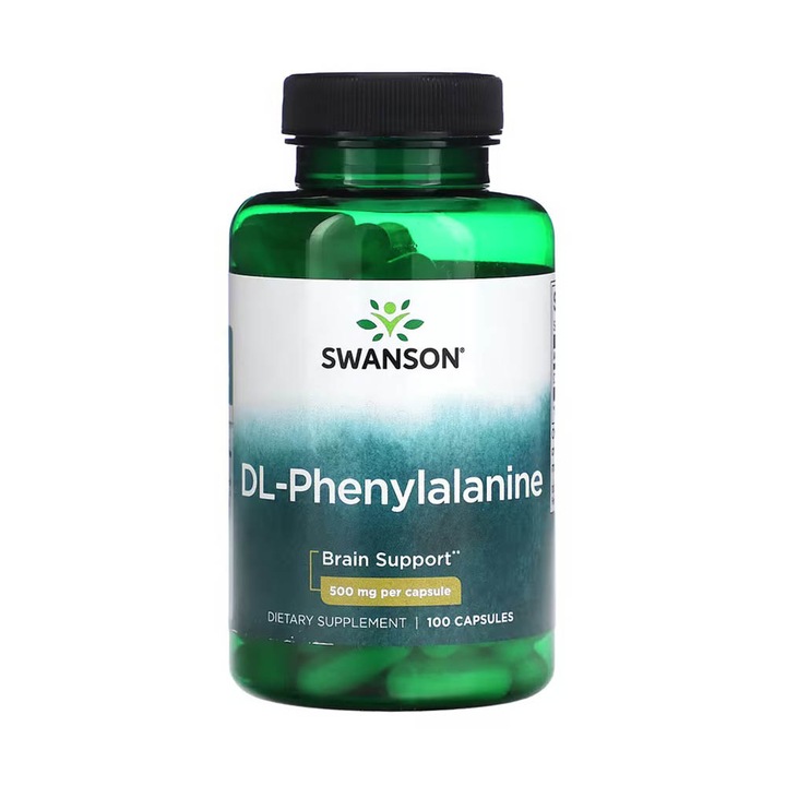 DL-Phenylalanine (Anxietate si Dureri Cronice), 500 mg, Swanson, 100 capsule SW873