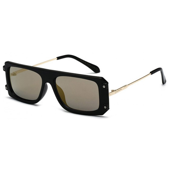 Napszemüveg, Zamo, CZL633, UV400 védelem, téglalap alakú modell, fekete keret, fekete lencsék