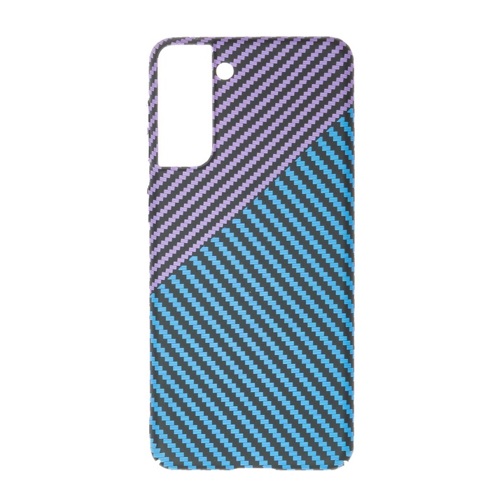 Husa de telefon, LUXO, compatibil cu Samsung Galaxy S21, model Purple & Blue, PC Kevlar, multicolor