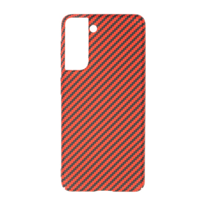 Husa de telefon, LUXO, compatibil cu Samsung Galaxy S21 Plus, model Awesome Red, PC Kevlar, Red