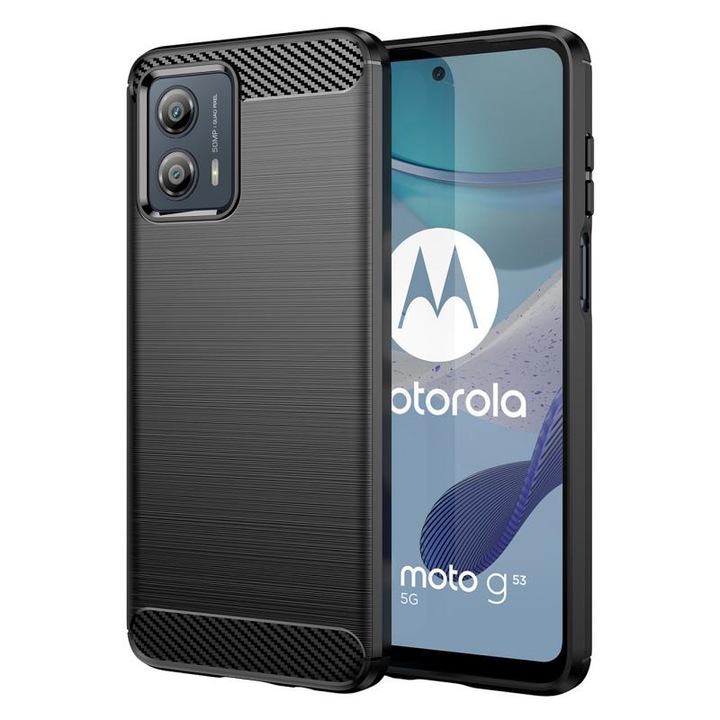 Кейс HQWear Carbon Case за Motorola Moto G53, черен