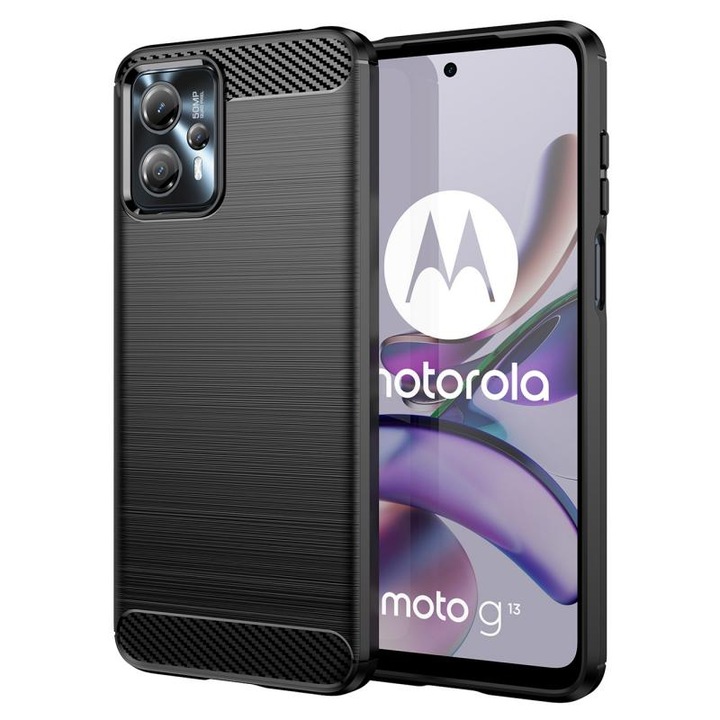 Кейс HQWear Carbon Case за Motorola Moto G13, черен
