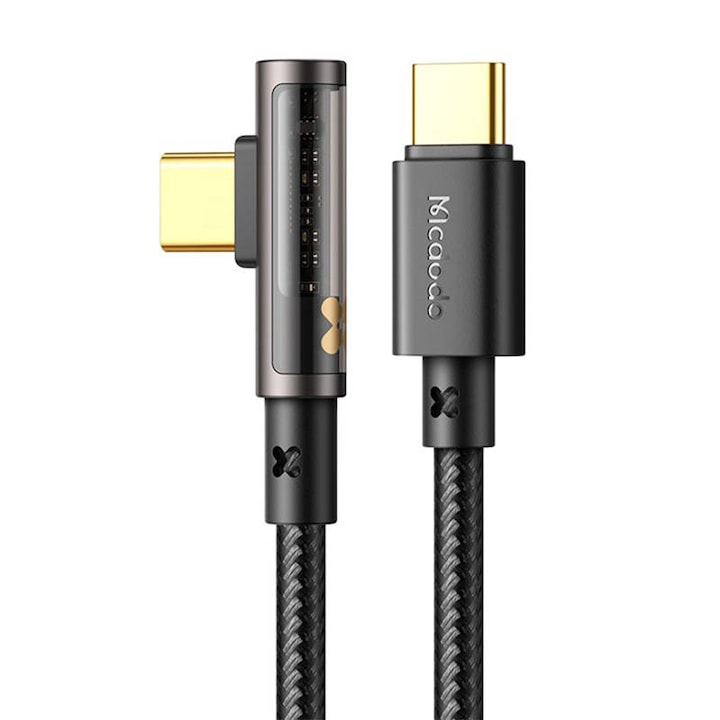 Cablu pentru incarcare si transfer date Mcdodo CA-3401, Prism USB-C/USB-C, 100W, 5A, 1.8m, Negru