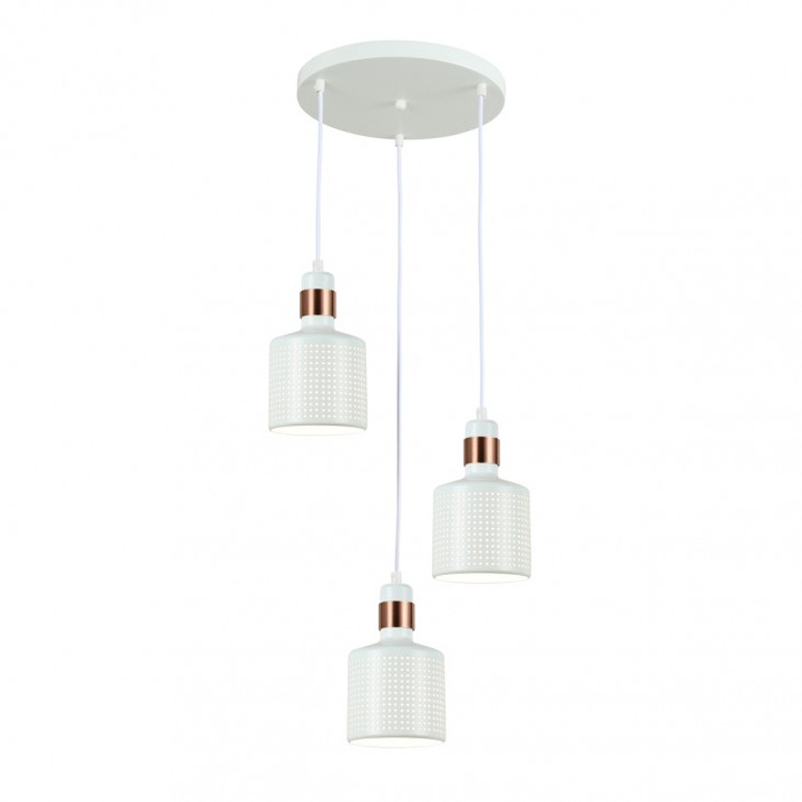 Lustra suspendata, ItaLux, Otel, Soclu E27, Alb