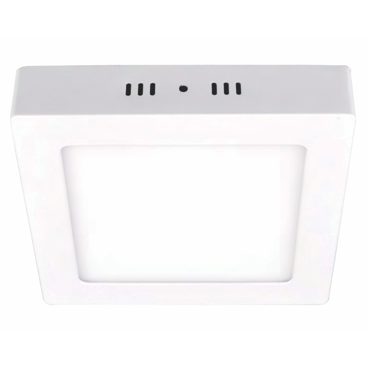 Spot Led Patrat 220X220X37mm, aplicat, 18W, 6400K, lumina rece