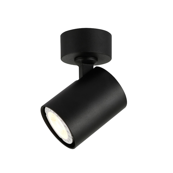Spot de iluminat, ItaLux, Aluminiu, Soclu GU10, Negru
