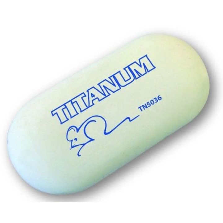 Radiera, Titanium, Pentru creion, Alb