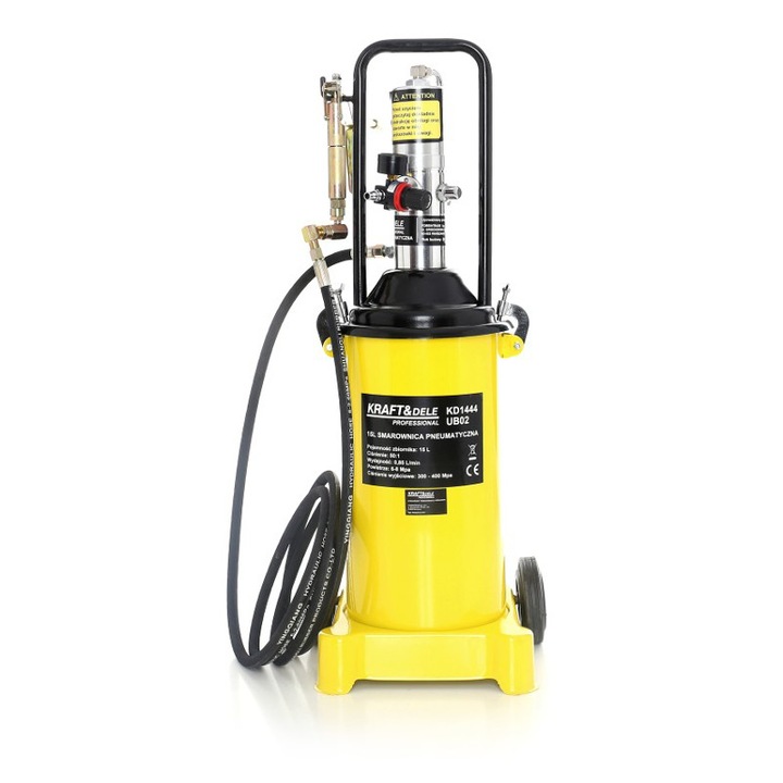 Mobil pneumatikus zsírszivattyú, 15 l, Kraft &Dele KD1444