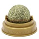 Jucarie Pisici - Sfera din Iarba matei catnip, spate Adeziv, Auriu, Sigilat in punga zip-lock
