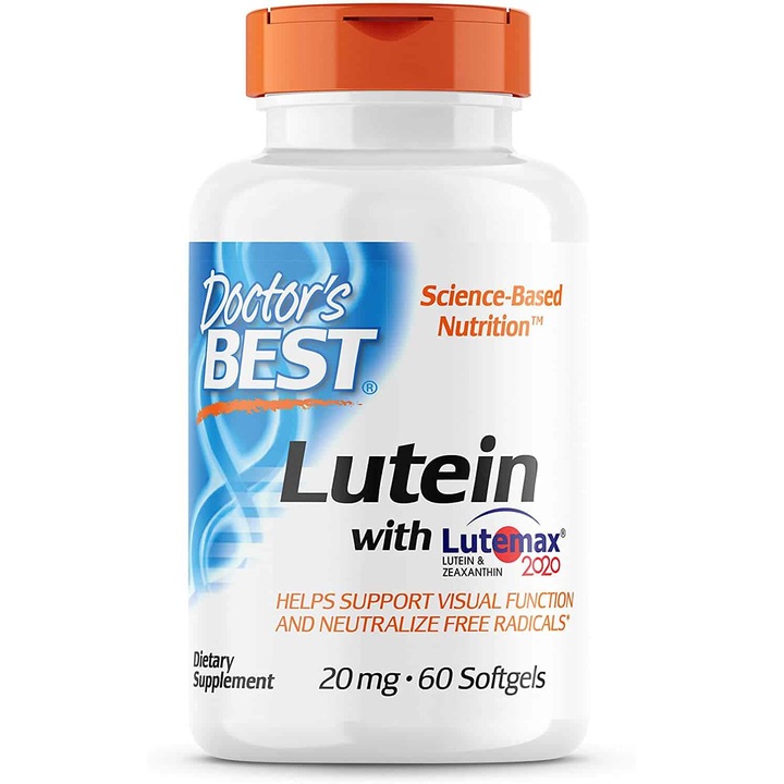 Lutein Lutemaxszal 20mg, Doctor's Best, 60 kapszula