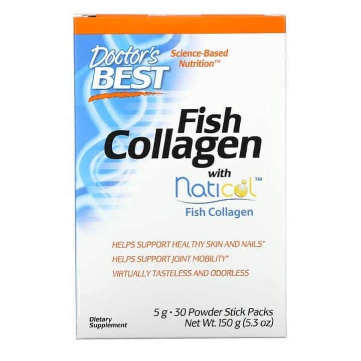 Colagen de peste cu Naticol 5g, Doctor's Best, 30 Stick