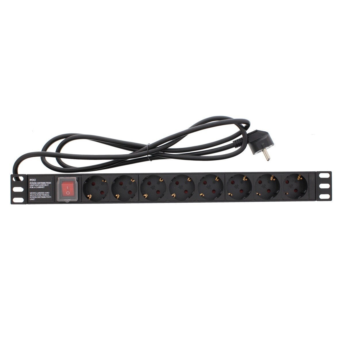 Unitate 8 prize cu intrerupator pentru rack 19