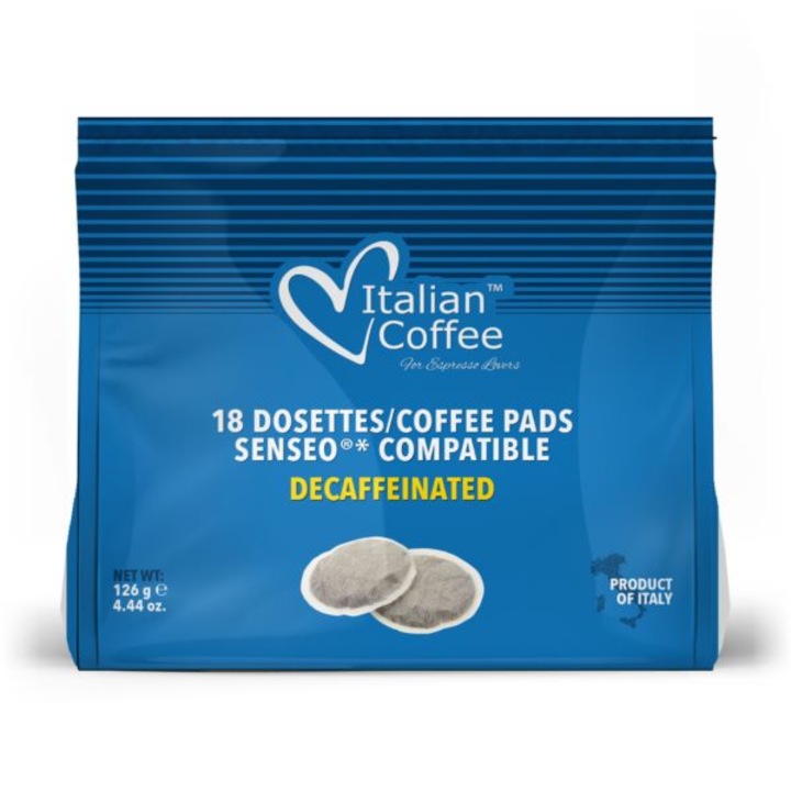 Capsule Cafea Deca Italian Coffee, 18 paduri, compatibile cu Senseo