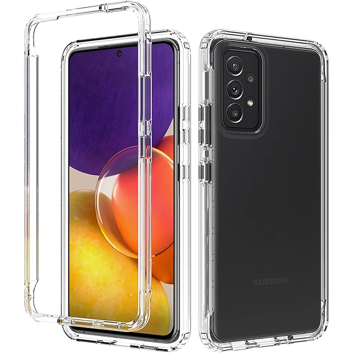 Husa Samsung A52s 5G, 360 de grade, Silicon TPU, Transparent