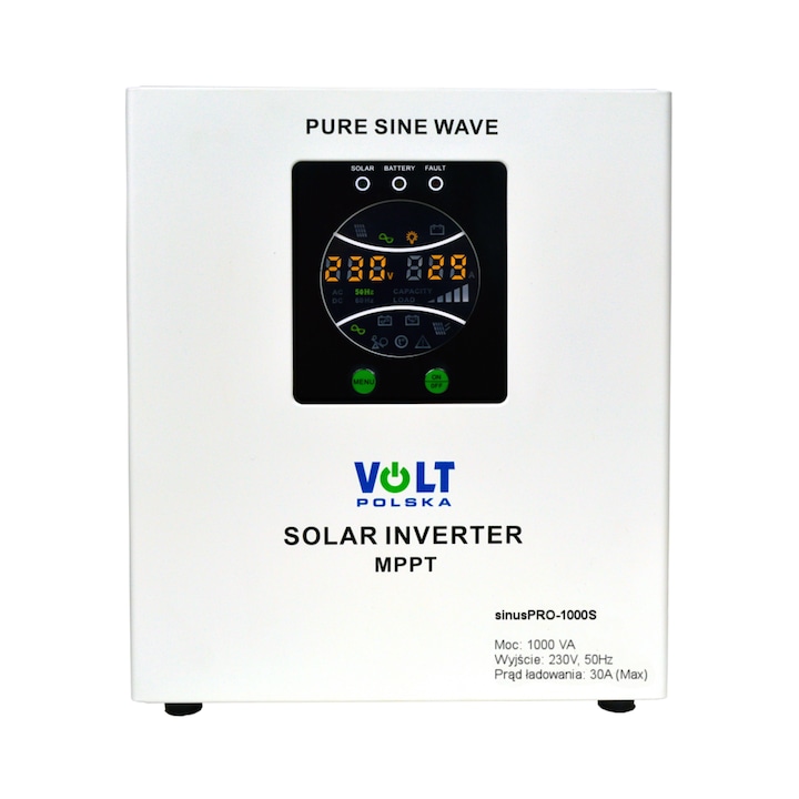 Invertor solar, VOLT POLSKA, 12V/230V, Alb