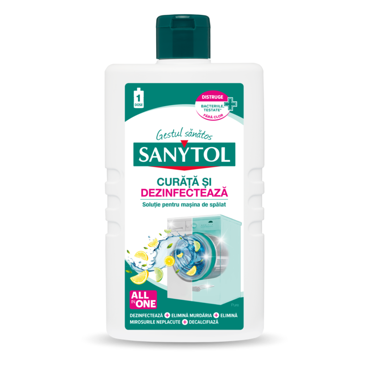 Разтвор за почистване и дезинфекция на перални Sanytol, 240 мл