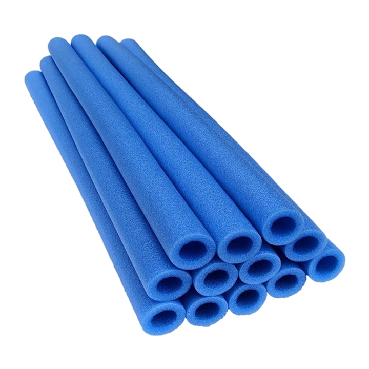 Set 6 tuburi pentru trambulina, Spuma, 40 cm, Albastru