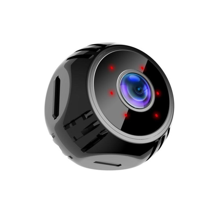 Mini camera de supraveghere, Wifi, HD, Negru