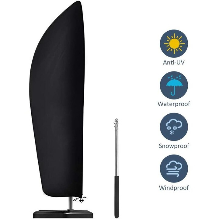 Husa umbrela, Protectie 210D, 2/4m, Negru