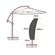 Husa umbrela, Protectie 210D, 2/4m, Negru
