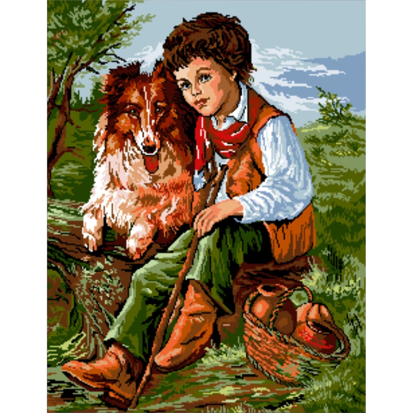 Fidelitate - kit goblen cu panza imprimata