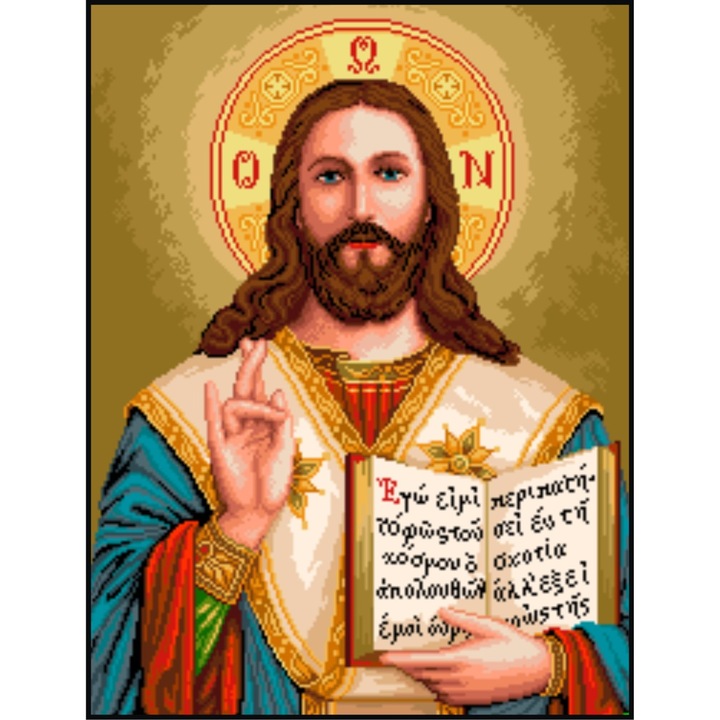 Mantuitorul - kit goblen cu diagrama alb-negru