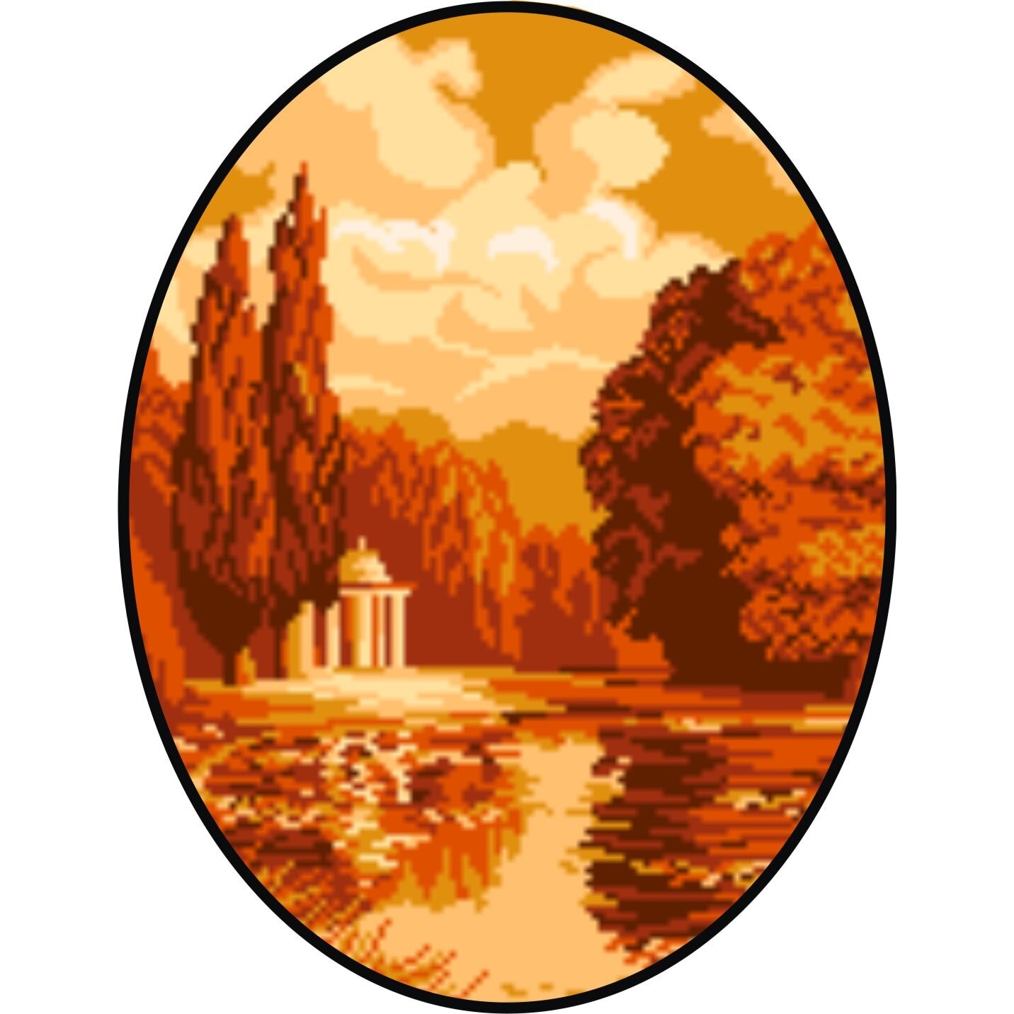 La mare toamna - kit goblen cu panza imprimata