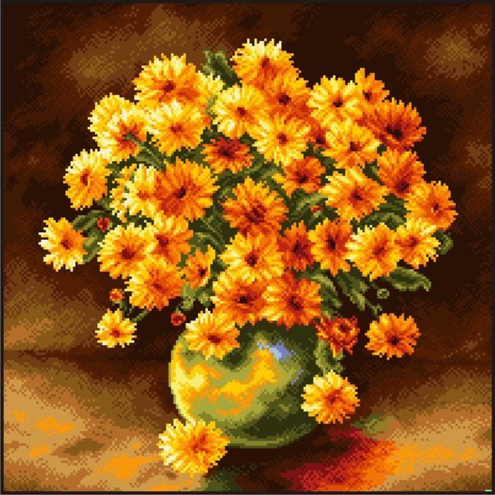 Auriu de toamna - kit goblen cu panza imprimata