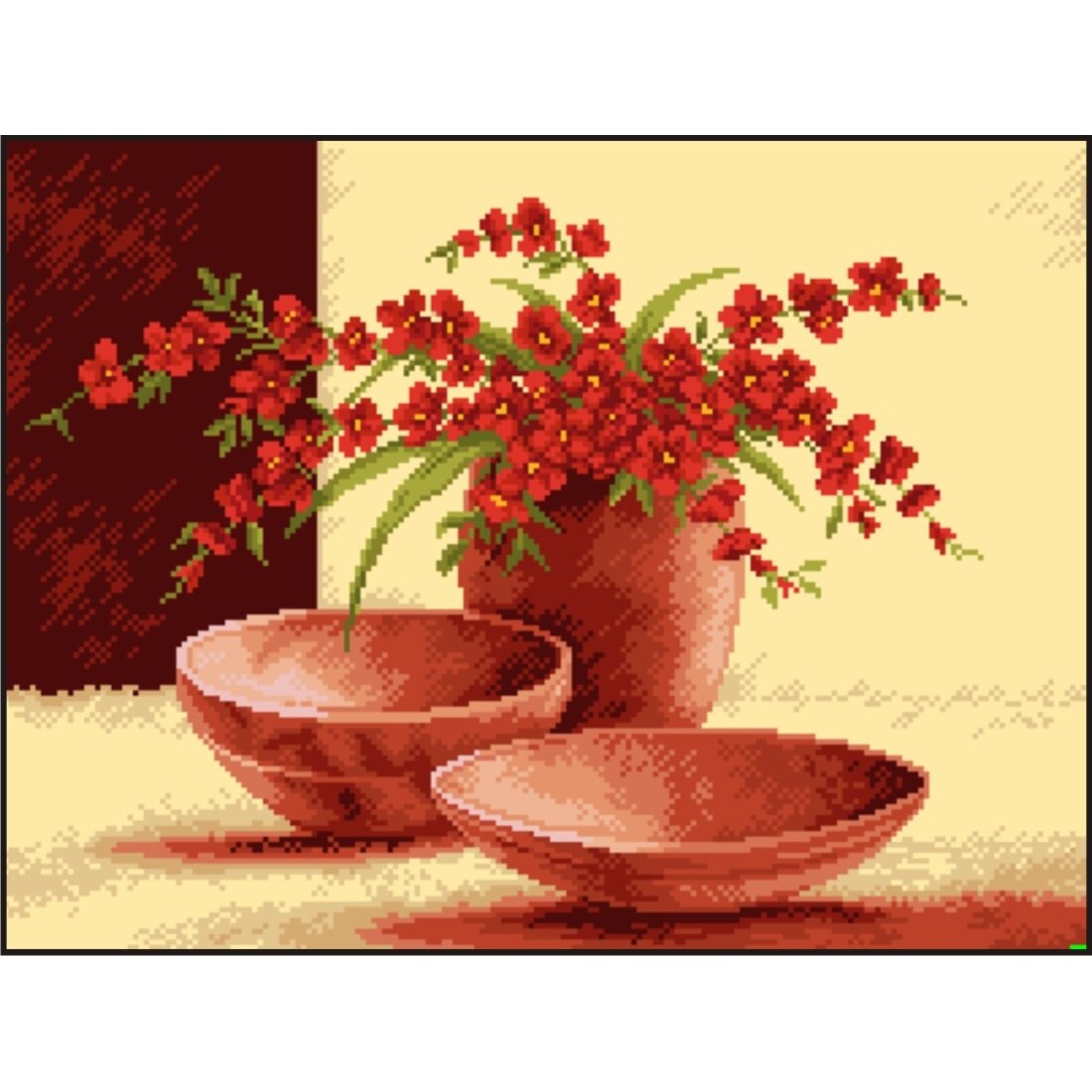 Crengute de merisor - kit goblen cu panza imprimata