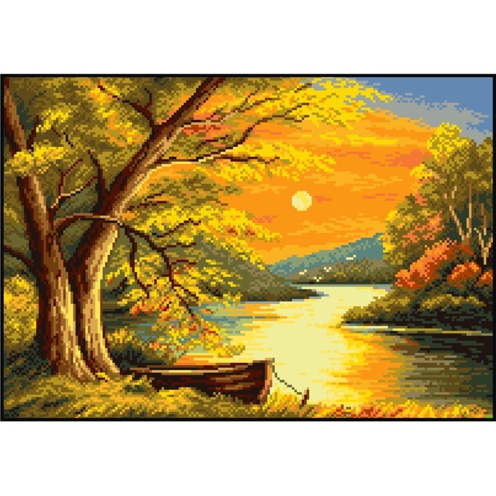 Nostalgie - kit goblen cu panza imprimata