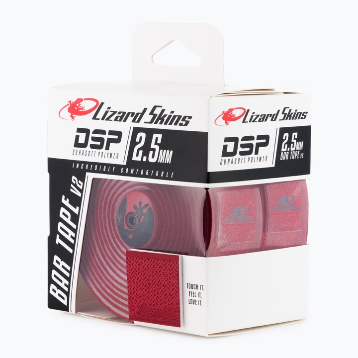 Set 2 ghidoline bicicleta, Lizard Skins DSP, Polimer, 208 cm, Rosu