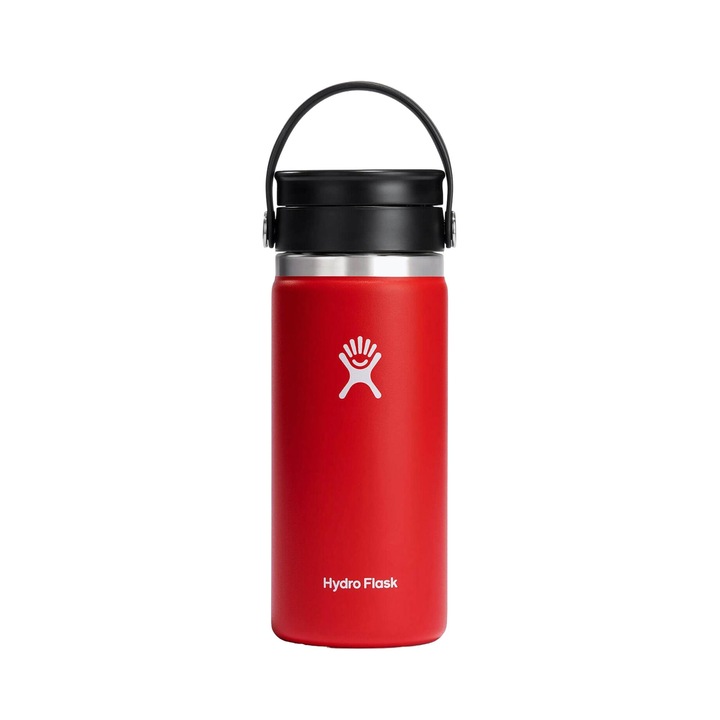 Sticla termica Hydro Flask Wide Flex Sip, Rosu, 470 ml