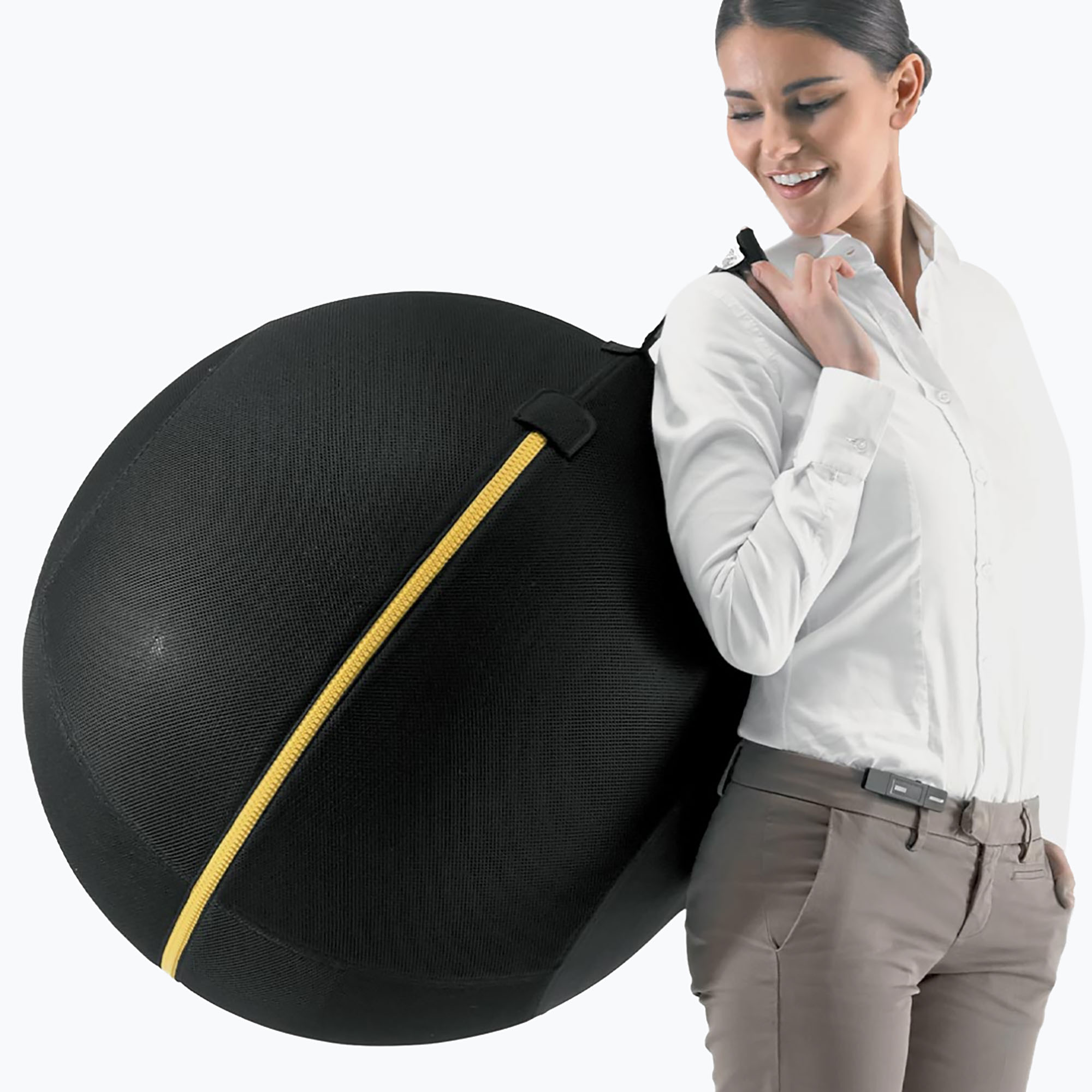 Minge de gimnastica, Technogym, Wellness Ball, 55 cm, Negru - eMAG.ro