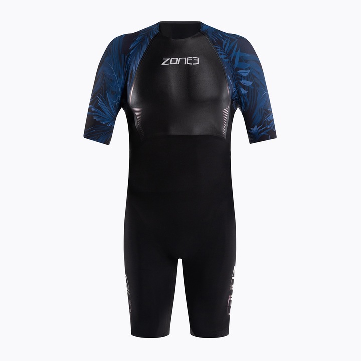 Ferfi triatlon uszoruha, ZONE3, Lycra, Fekete/Sötétkék, M